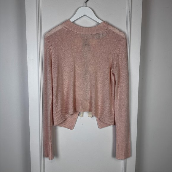 Derek Lam 10 Crosby Peach Cashmere Tie Back Sweater - Picture 1 of 7